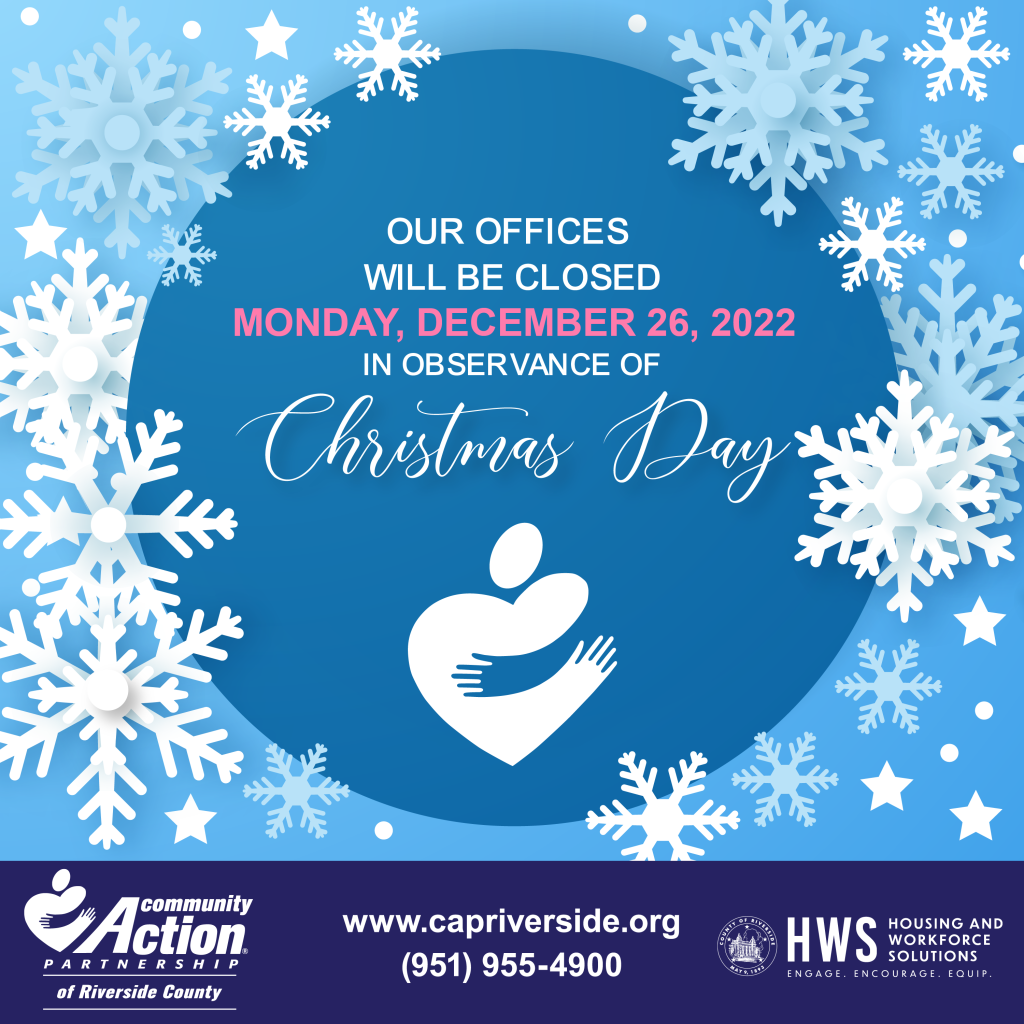 Our offices will be closed Monday, December 26, 2022