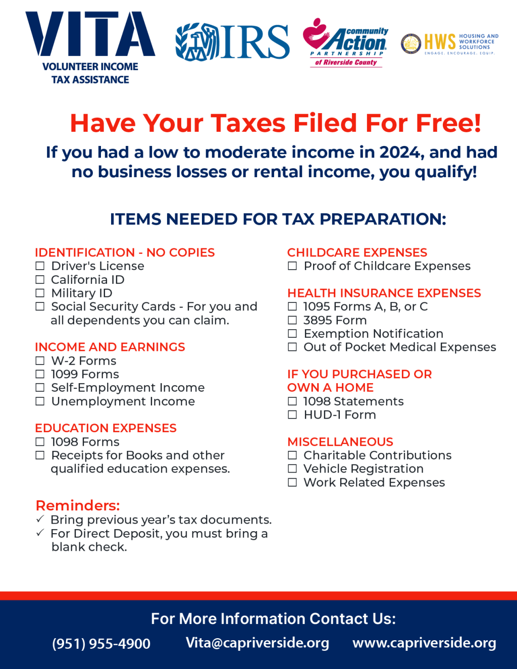 Free Tax Assistance