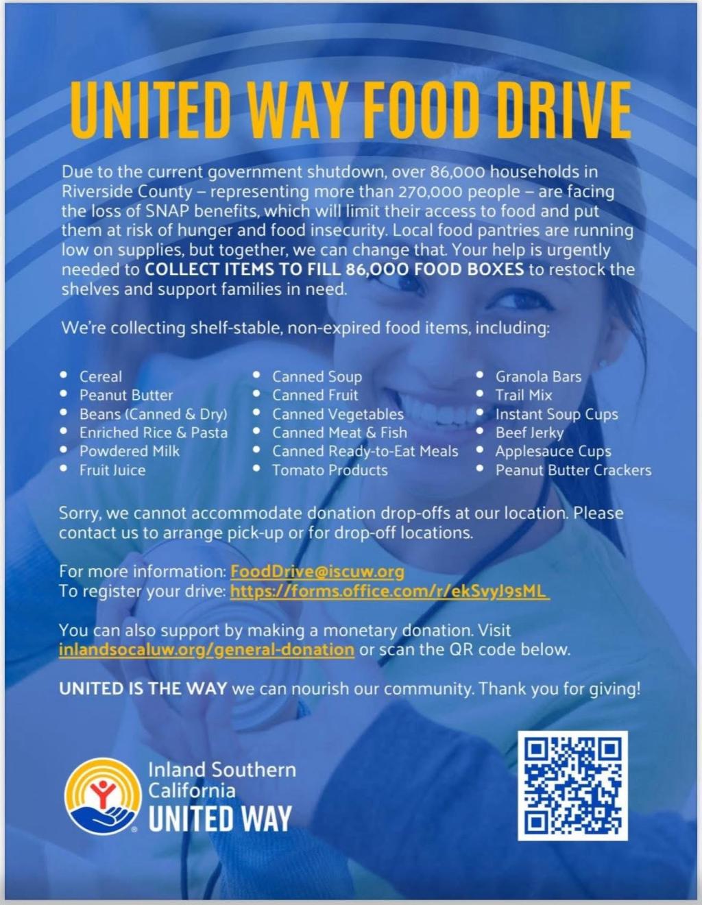 United Way Food Drive