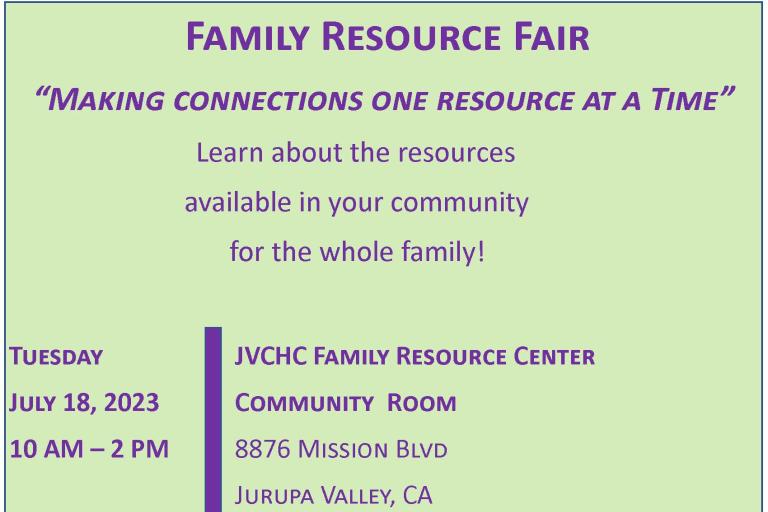 JVCHC Family Resource Fair 