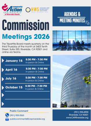 Commission Meeting Schedule 2026